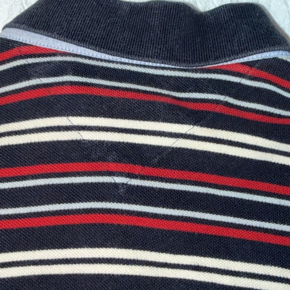 Vintage Tommy Hilfiger Striped Polo Shirt Mens Large 90s Y2K Cotton - Picture 7 of 7